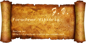 Forschner Viktória névjegykártya